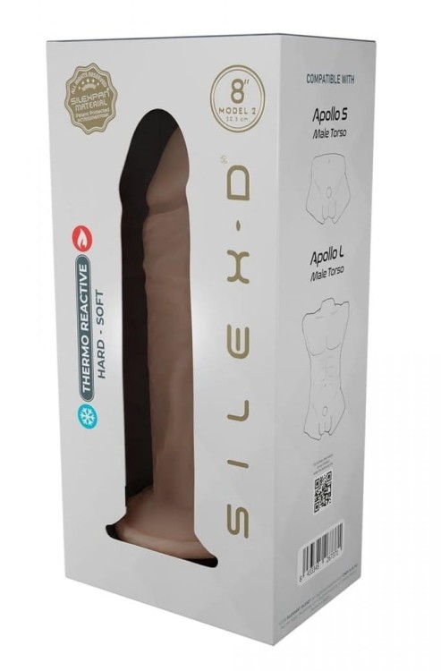 Penis 20,3 cm Miękki na zewnątrz Twardy w środku-6