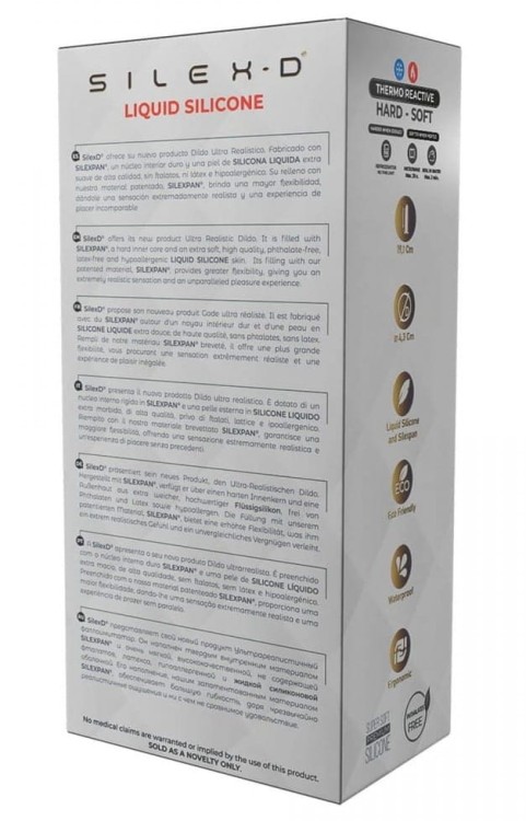 Penis 20,3 cm Miękki na zewnątrz Twardy w środku-7