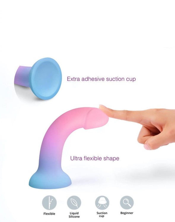 Silikonowe dildo Strap-on 14 cm-2