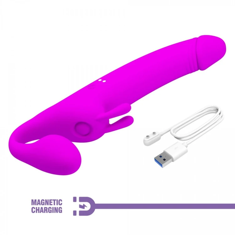 Wibrujący strap-on bez uprzęży-2