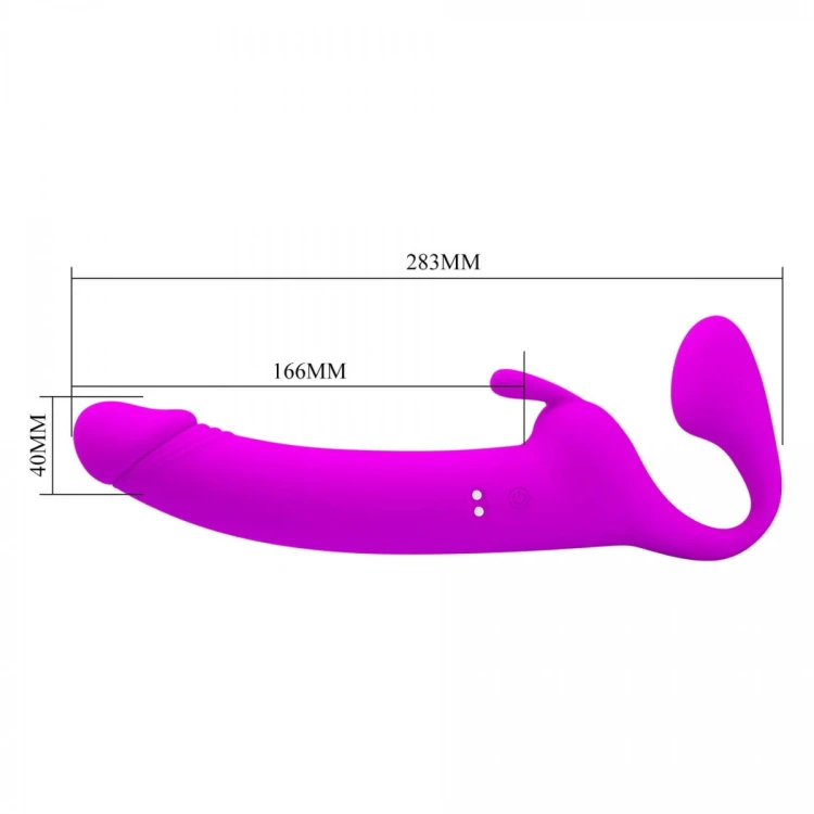 Wibrujący strap-on bez uprzęży-4