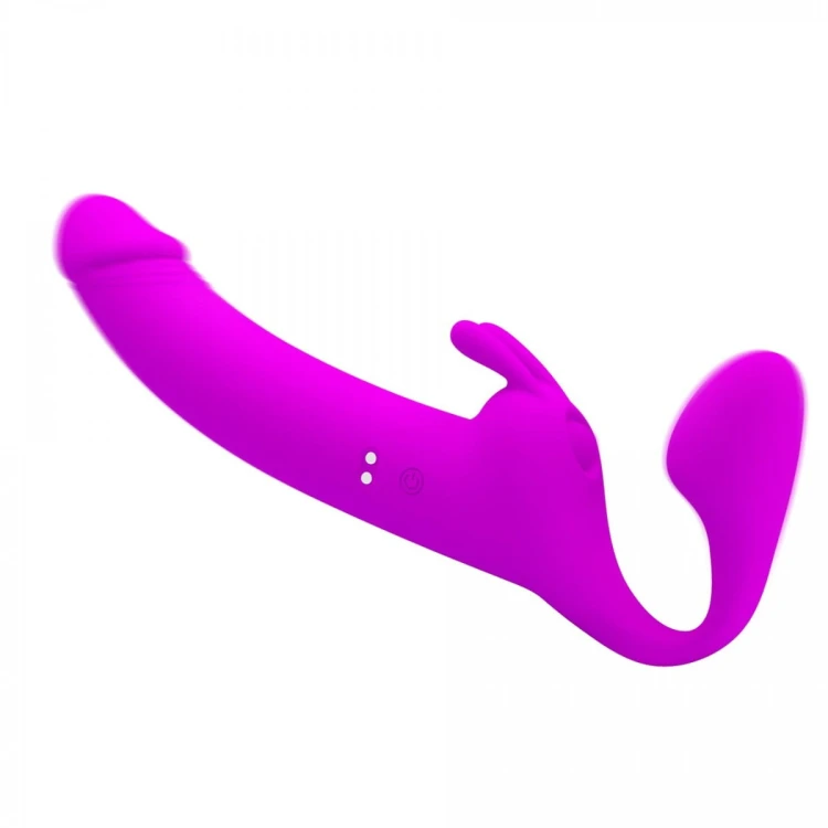 Wibrujący strap-on bez uprzęży-9