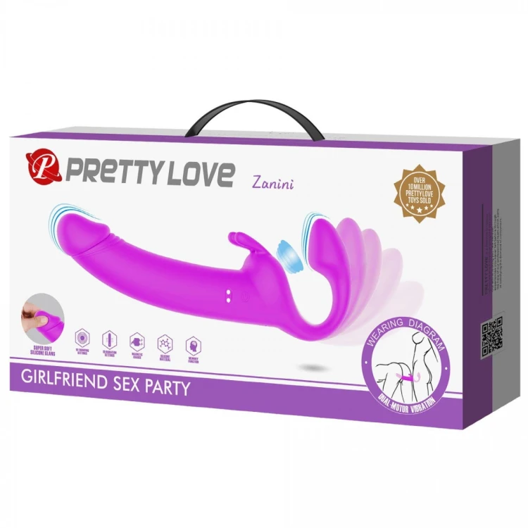 Wibrujący strap-on bez uprzęży-10