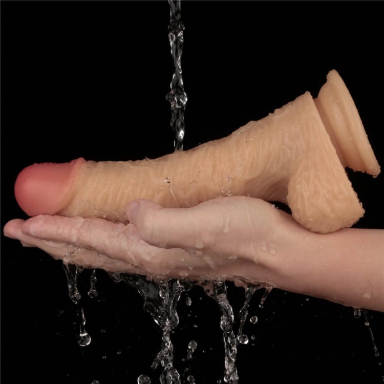 Bezprzewodowy wibrujący penis 20 cm-3