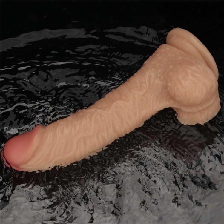 Bezprzewodowy wibrujący penis 20 cm-13