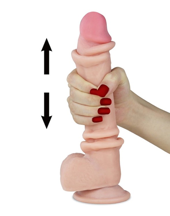 Penis z ruchomą skórą i miękkimi jądrami 24 cm-1