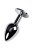 Metalowy plug analny z topazem średnica 2,8 cm-1