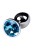 Metalowy plug analny z topazem średnica 2,8 cm-3
