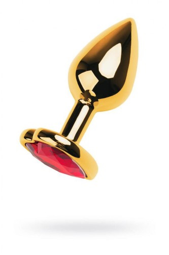 Złoty metalowy plug analny Mały 2,8 cm