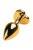 Złoty metalowy plug analny Mały 2,8 cm-1