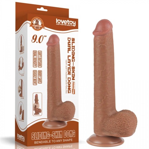 Prawdziwy penis z przesuwaną skórą 17,5 cm