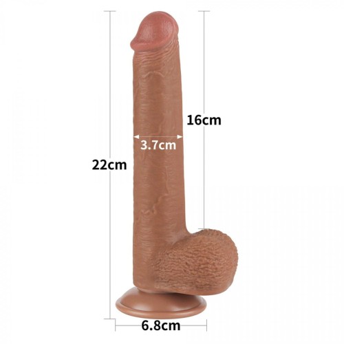 Prawdziwy penis z przesuwaną skórą 17,5 cm-1