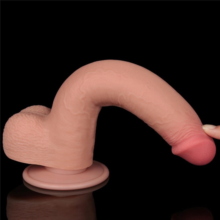 Prawdziwy penis z przesuwną skórą 16 cm-6