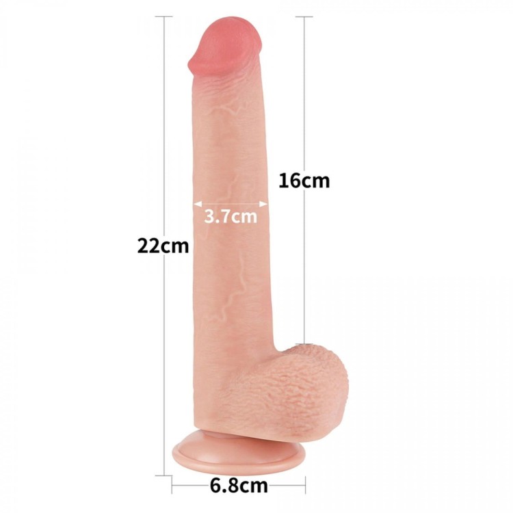 Prawdziwy penis z przesuwną skórą 16 cm-13