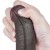 Prawdziwy penis z przesuwną skórą 16 cm Czarny-4