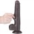 Prawdziwy penis z przesuwną skórą 16 cm Czarny-8