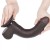 Prawdziwy penis z przesuwną skórą 16 cm Czarny-9