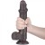 Prawdziwy penis z przesuwną skórą 16 cm Czarny-10