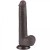 Prawdziwy penis z przesuwną skórą 16 cm Czarny-11