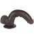 Prawdziwy penis z przesuwną skórą 16 cm Czarny-12