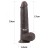 Prawdziwy penis z przesuwną skórą 17 cm Czarny-2