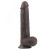 Prawdziwy penis z przesuwną skórą 17 cm Czarny-3