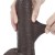 Prawdziwy penis z przesuwną skórą 17 cm Czarny-8