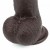 Prawdziwy penis z przesuwną skórą 17 cm Czarny-9
