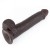 Prawdziwy penis z przesuwną skórą 17 cm Czarny-10