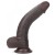 Prawdziwy penis z przesuwną skórą 17 cm Czarny-12