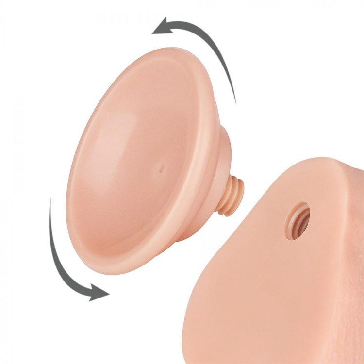 Penis z jądrami i przesuwną cyber skórą 17 cm-6