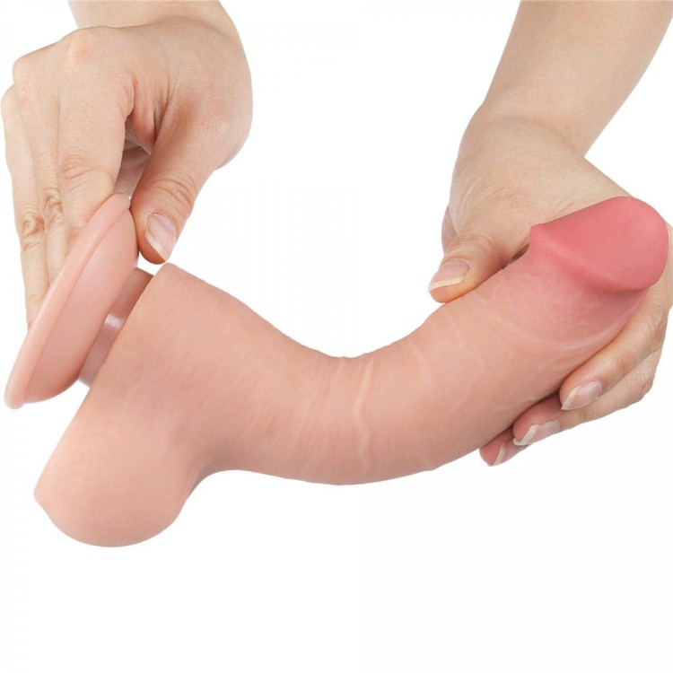 Naturalny penis z ruchomą skórą 14 cm-11