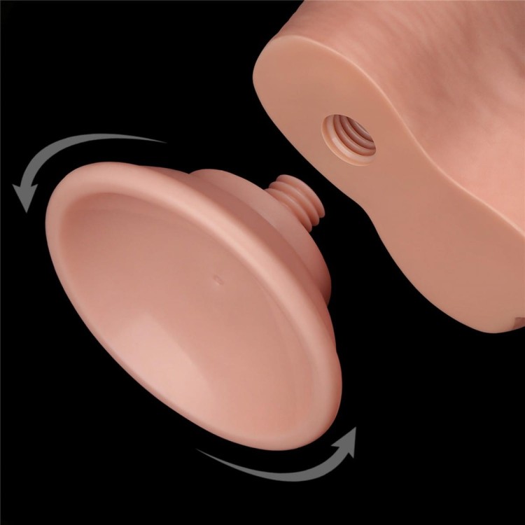 Naturalny penis z ruchomą skórą 14 cm-14