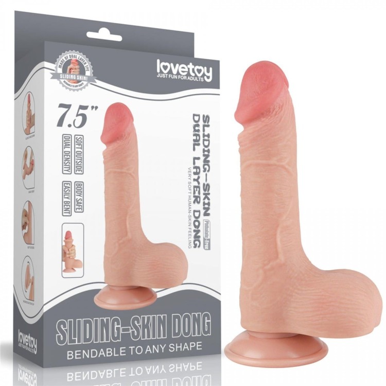 Naturalny penis z ruchomą skórą 14 cm/3,7-1