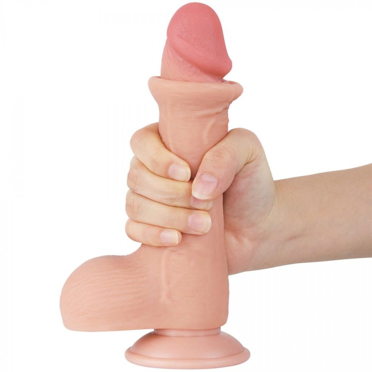 Naturalny penis z ruchomą skórą 14 cm/3,7-4