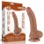 Naturalny penis z ruchomą skórą 19 /3,5 Brąz-1