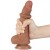 Naturalny penis z ruchomą skórą 19 /3,5 Brąz
