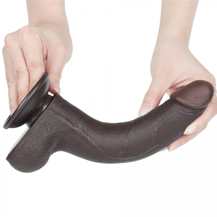 Czarny penis z ruchomą skórą 17/4-9