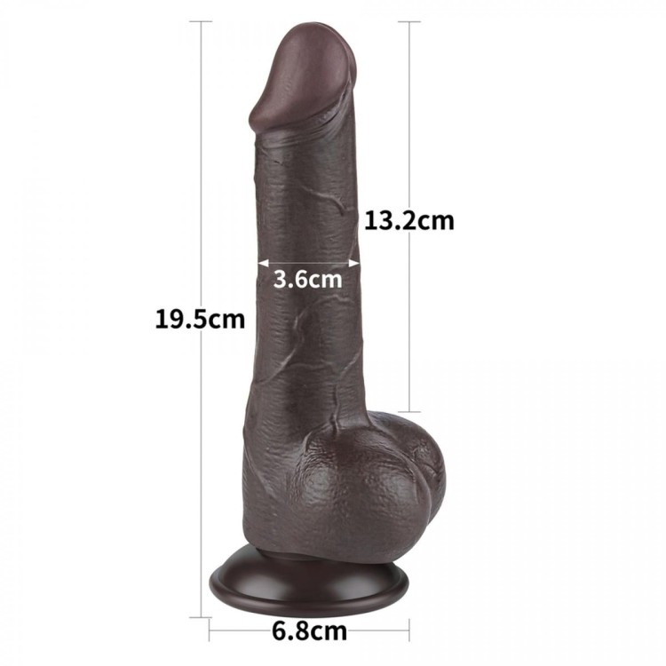 Czarny penis z ruchomą skórą 13,2/3,6 cm-2