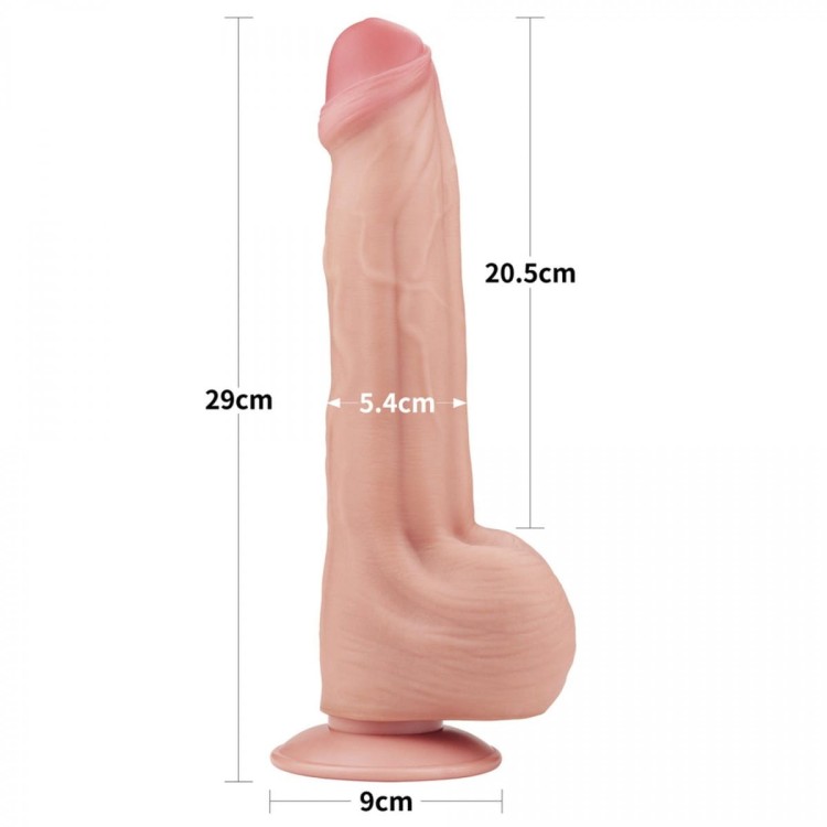 Wielki rozmiar Penis z ruchomą skórą 29/5,4 cm-1