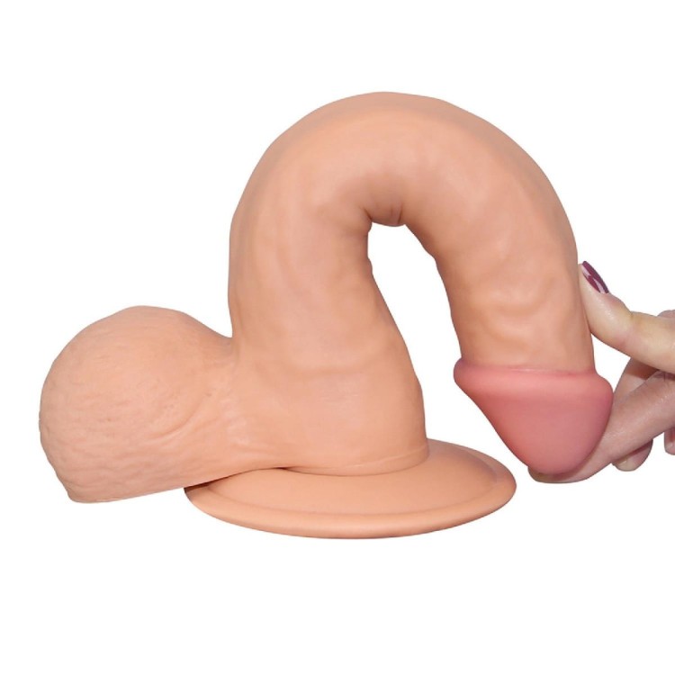 Sztuczny penis Miękkie dildo z przyssawką 16 cm-4