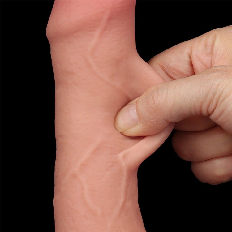 Realistyczny penis z przesuwna skórą 12,5/3,5-5