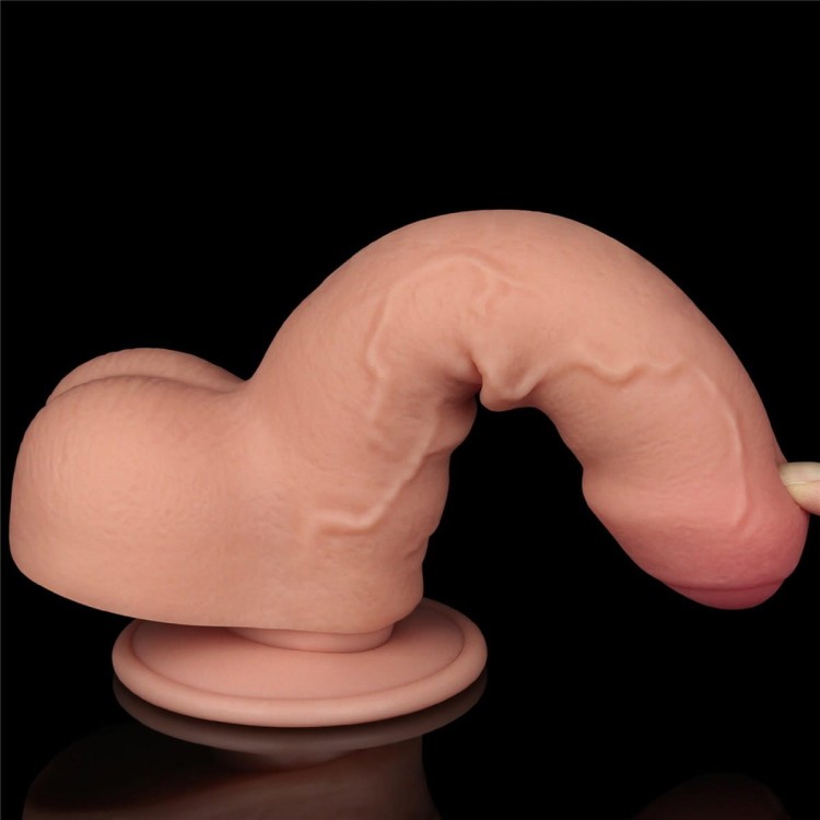 Realistyczny penis z przesuwna skórą 12,5/3,5-6