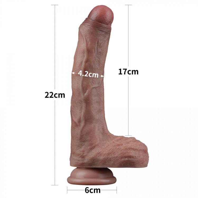 Naturalny penis z silikonu Premium  22 cm-14