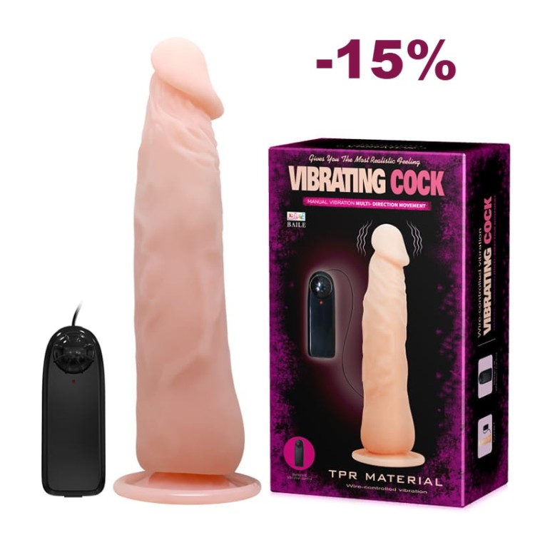 Wibrator naturalny gruby penis Realistyczny członek 23 cm