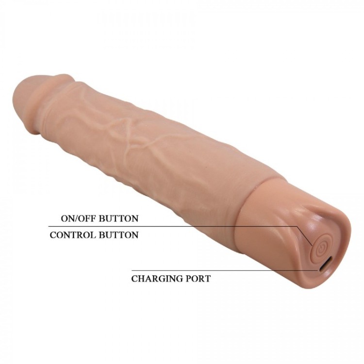 Wibrator naturalny Miękki w dotyku Jak  prawdziwy penis 19 cm-7