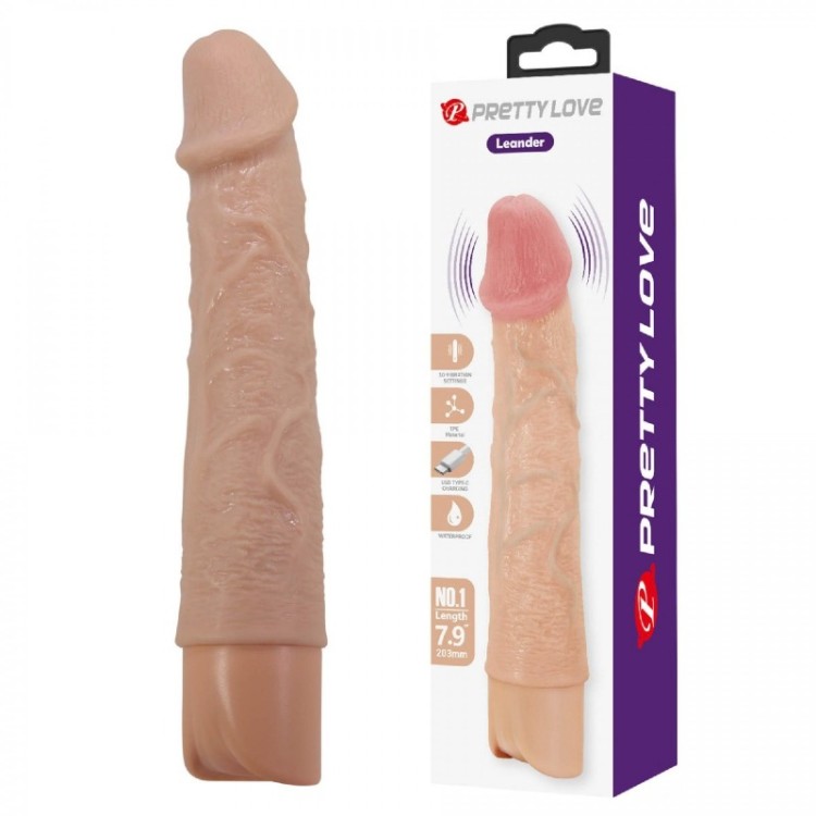 Wibrator naturalny Miękki w dotyku Jak prawdziwy penis 18 cm