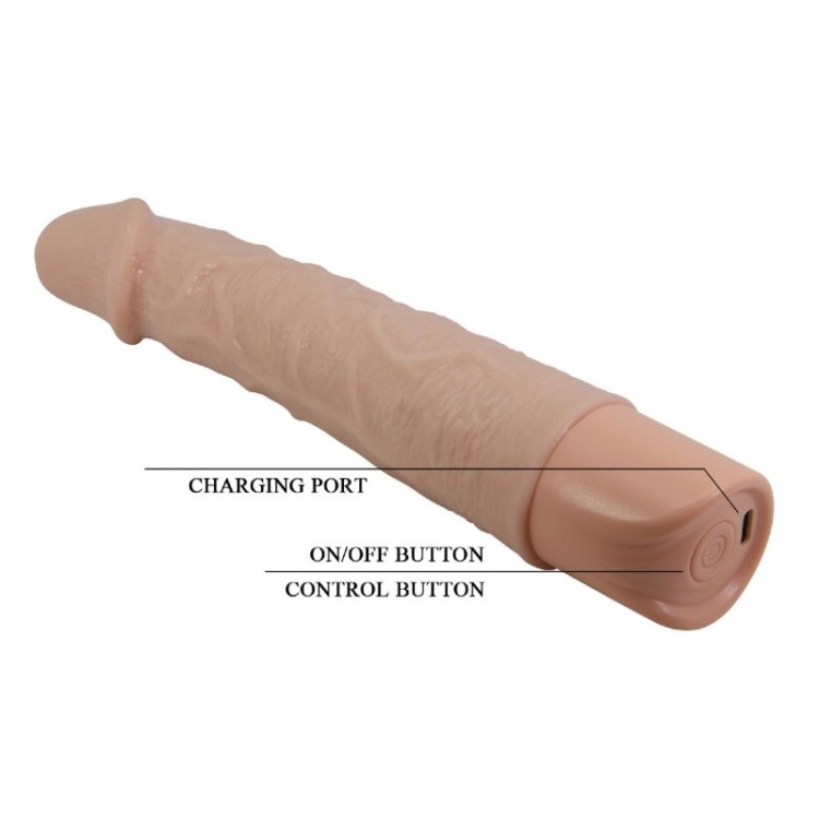 Wibrator naturalny Miękki w dotyku Jak prawdziwy penis 18 cm-3