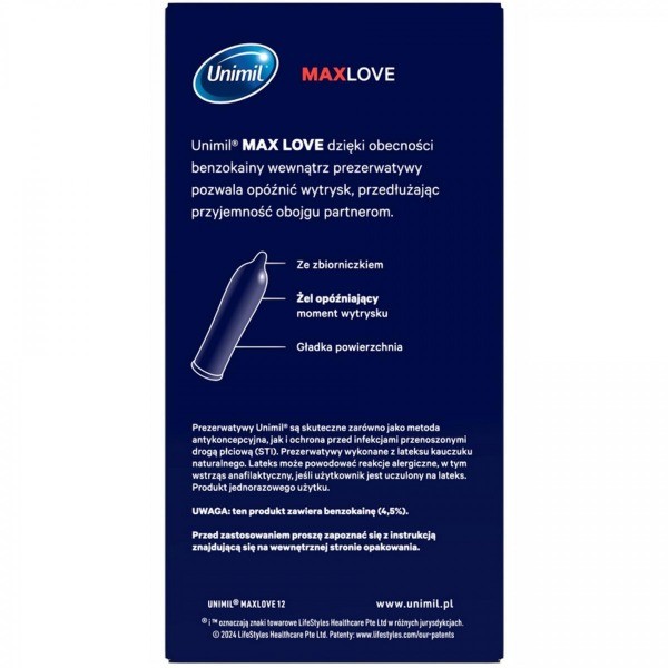 UNIMIL BOX 12 MAX LOVE TIME CONTROL
