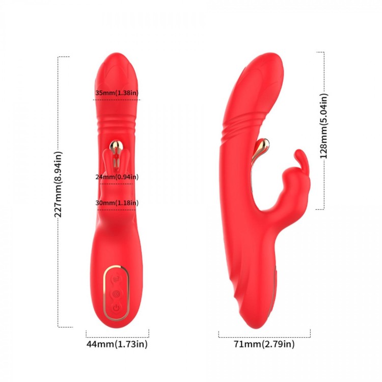 Wielofunkcyjny wibrator królik Stymulacja łechtaczki pochwy Posuw-2
